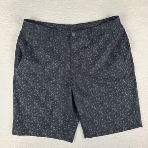 Black Clover Tony Shorts Mens 34 Black Gray 10" Hybrid Chino Performance Golf